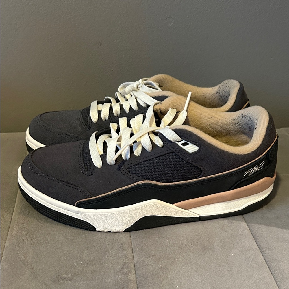 Nike Air Jordans Gray and Tan